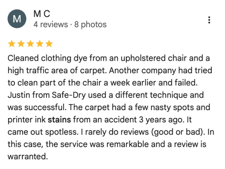 Customer Review in Forest Acres